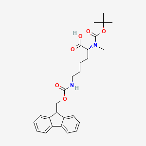 molecular formula C27H34N2O6 B8262364 Boc-N-Me-D-Lys(Fmoc)-OH 