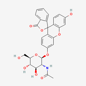molecular formula C28H25NO10 B8262400 Fluorescein mono-beta-D-N-acetylglucosamine 