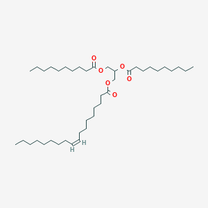 molecular formula C41H76O6 B8262469 9-Octadecenoic acid (9Z)-, 2,3-bis[(1-oxodecyl)oxy]propyl ester CAS No. 20299-65-4