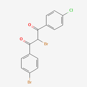 1,3-Propanedione, 2-bromo-1-(4-bromophenyl)-3-(4-chlorophenyl)-