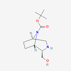 molecular formula C12H22N2O3 B8262542 tert-butyl (1S,2S,5R)-2-(hydroxymethyl)-3,8-diazabicyclo[3.2.1]octane-8-carboxylate 
