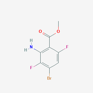 molecular formula C8H6BrF2NO2 B8262543 Methyl 2-amino-4-bromo-3,6-difluorobenzoate 