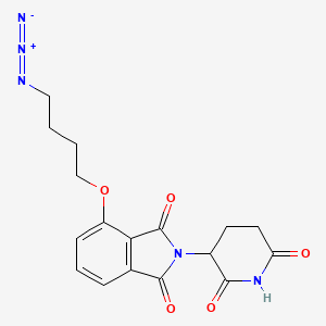 molecular formula C17H17N5O5 B8262563 4-(4-Azidobutoxy)-2-(2,6-dioxopiperidin-3-yl)isoindole-1,3-dione 