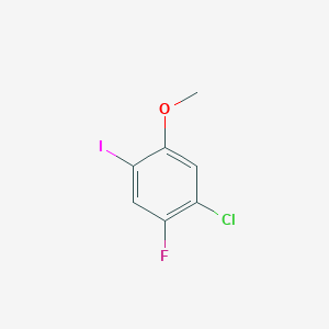 molecular formula C7H5ClFIO B8262569 5-Chloro-4-fluoro-2-iodoanisole 