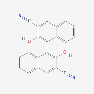 molecular formula C22H12N2O2 B8262579 (aS)-3,3'-Dicyano-1,1'-binaphthalene-2,2'-diol 