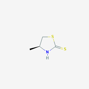 molecular formula C4H7NS2 B8262586 (4S)-4beta-Methylthiazolidine-2-thione 