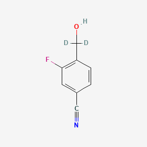 molecular formula C8H6FNO B8262591 4-[Dideuterio(hydroxy)methyl]-3-fluorobenzonitrile 