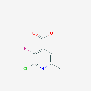 molecular formula C8H7ClFNO2 B8262598 Methyl 2-chloro-3-fluoro-6-methylisonicotinate 