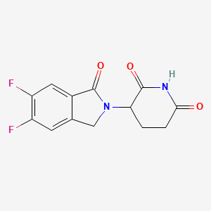 molecular formula C13H10F2N2O3 B8262603 3-(5,6-Difluoro-1-oxo-2-isoindolinyl)piperidine-2,6-dione 