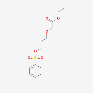 molecular formula C14H20O6S B8262621 Ethyl (3-{[(4-methylphenyl)sulfonyl]oxy}propoxy)acetate 