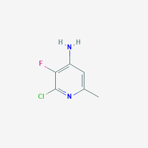 molecular formula C6H6ClFN2 B8262626 2-Chloro-3-fluoro-6-methylpyridin-4-amine 