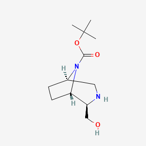 molecular formula C12H22N2O3 B8262642 tert-butyl (1S,2R,5R)-2-(hydroxymethyl)-3,8-diazabicyclo[3.2.1]octane-8-carboxylate 