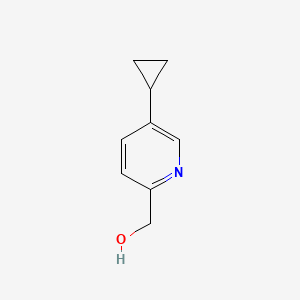 molecular formula C9H11NO B8262650 (5-Cyclopropylpyridin-2-yl)methanol 