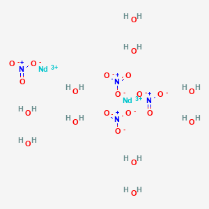 molecular formula H20N4Nd2O22+2 B8262668 Nitric acid, neodymium(3+) salt, pentahydrate (8CI,9CI) 