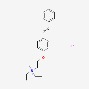 molecular formula C22H30INO B8262680 N,N,N-Triethyl-2-[4-(2-phenylethenyl)phenoxy]ethanaminium iodide 