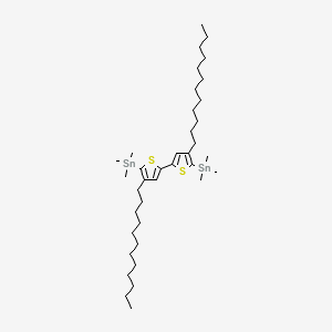 molecular formula C38H70S2Sn2 B8262711 (4,4'-Didodecyl-[2,2'-bithiophene]-5,5'-diyl)bis(trimethylstannane) 