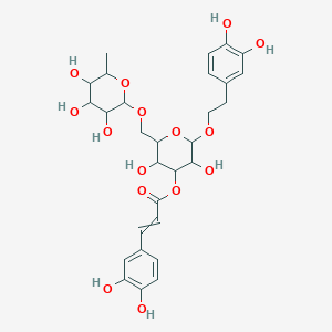 molecular formula C29H36O15 B8262722 [2-[2-(3,4-Dihydroxyphenyl)ethoxy]-3,5-dihydroxy-6-[(3,4,5-trihydroxy-6-methyloxan-2-yl)oxymethyl]oxan-4-yl] 3-(3,4-dihydroxyphenyl)prop-2-enoate 