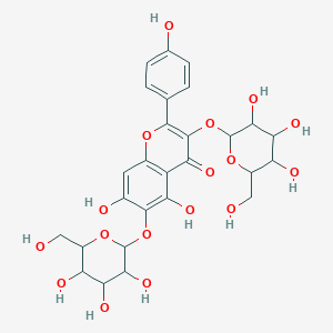 5,7-Dihydroxy-2-(4-hydroxyphenyl)-3,6-bis[[3,4,5-trihydroxy-6-(hydroxymethyl)oxan-2-yl]oxy]chromen-4-one