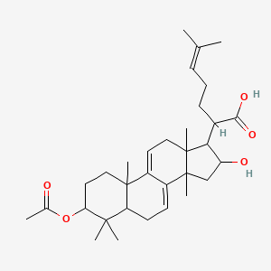 2-(3-acetyloxy-16-hydroxy-4,4,10,13,14-pentamethyl-2,3,5,6,12,15,16,17-octahydro-1H-cyclopenta[a]phenanthren-17-yl)-6-methylhept-5-enoic acid