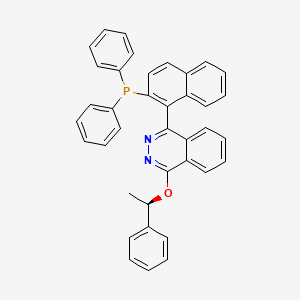molecular formula C38H29N2OP B8262820 [1-[4-[(1R)-1-Phenylethoxy]phthalazine-1-yl]-2-naphthyl]diphenylphosphine 
