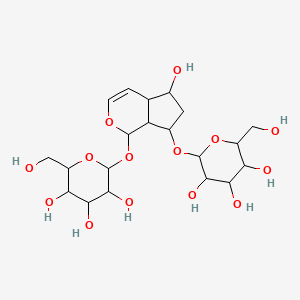 molecular formula C20H32O14 B8262824 [(1S,4aalpha,7aalpha)-1alpha-(beta-D-Glucopyranosyloxy)-1,4a,5,6,7,7a-hexahydro-5beta-hydroxycyclopenta[c]pyran-7alpha-yl]alpha-D-galactopyranoside 