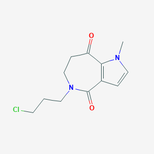 molecular formula C12H15ClN2O2 B8262841 5-(3-Chloropropyl)-1-methyl-6,7-dihydropyrrolo[3,2-c]azepine-4,8(1H,5H)-dione 