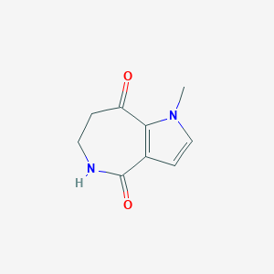 molecular formula C9H10N2O2 B8262845 1-Methyl-6,7-dihydropyrrolo[3,2-c]azepine-4,8(1h,5h)-dione 