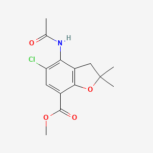 Methyl 4-acetamido-5-chloro-2,2-dimethyl-2,3-dihydrobenzofuran-7-carboxylate