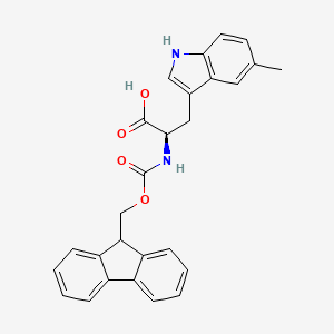 molecular formula C27H24N2O4 B8262872 D-Tryptophan, N-[(9H-fluoren-9-ylmethoxy)carbonyl]-5-methyl- 
