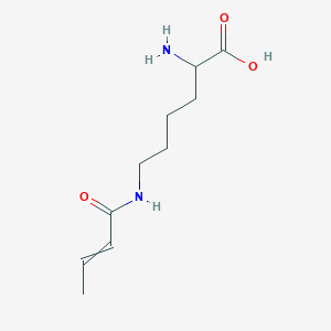 molecular formula C10H18N2O3 B8262924 2-Amino-6-(but-2-enoylamino)hexanoic acid 