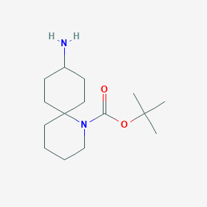 molecular formula C15H28N2O2 B8262939 tert-Butyl 9-amino-1-azaspiro[5.5]undecane-1-carboxylate 