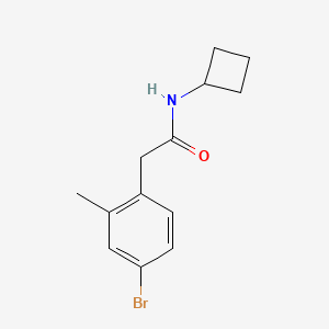 molecular formula C13H16BrNO B8262977 2-(4-Bromo-2-methylphenyl)-N-cyclobutylacetamide 