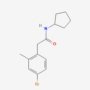 molecular formula C14H18BrNO B8262985 2-(4-Bromo-2-methylphenyl)-N-cyclopentylacetamide 