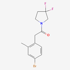 molecular formula C13H14BrF2NO B8263001 2-(4-Bromo-2-methylphenyl)-1-(3,3-difluoropyrrolidin-1-yl)ethanone 