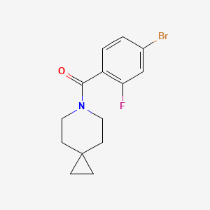 molecular formula C14H15BrFNO B8263074 (4-Bromo-2-fluorophenyl)(6-azaspiro[2.5]octan-6-yl)methanone 