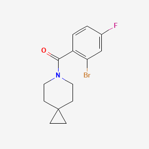 molecular formula C14H15BrFNO B8263082 (2-Bromo-4-fluorophenyl)(6-azaspiro[2.5]octan-6-yl)methanone 