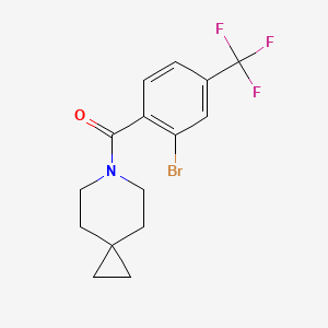 molecular formula C15H15BrF3NO B8263086 (2-Bromo-4-(trifluoromethyl)phenyl)(6-azaspiro[2.5]octan-6-yl)methanone 