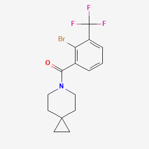 molecular formula C15H15BrF3NO B8263105 (2-Bromo-3-(trifluoromethyl)phenyl)(6-azaspiro[2.5]octan-6-yl)methanone 