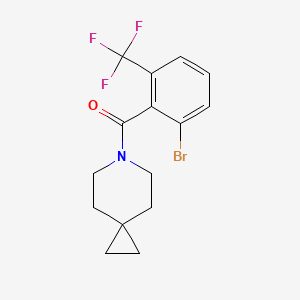 molecular formula C15H15BrF3NO B8263107 (2-Bromo-6-(trifluoromethyl)phenyl)(6-azaspiro[2.5]octan-6-yl)methanone 