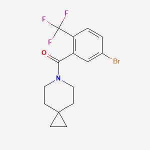 molecular formula C15H15BrF3NO B8263147 (5-Bromo-2-(trifluoromethyl)phenyl)(6-azaspiro[2.5]octan-6-yl)methanone 