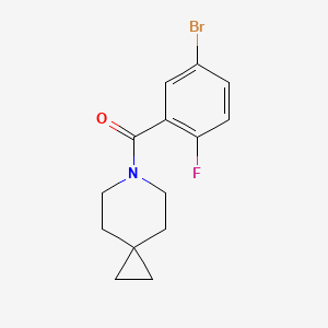 molecular formula C14H15BrFNO B8263161 (5-Bromo-2-fluorophenyl)(6-azaspiro[2.5]octan-6-yl)methanone 