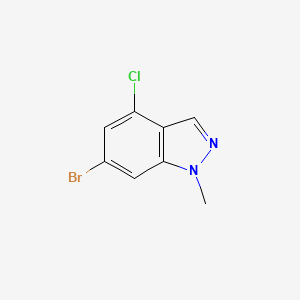 molecular formula C8H6BrClN2 B8263190 6-Bromo-4-chloro-1-methyl-1H-indazole 