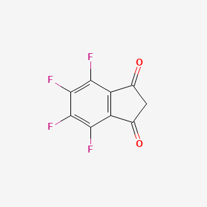 molecular formula C9H2F4O2 B8263197 4,5,6,7-Tetrafluoro-1H-indene-1,3(2H)-dione 