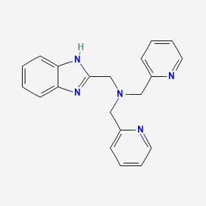 molecular formula C20H19N5 B8263214 N-((1H-Benzo[d]imidazol-2-yl)methyl)-1-(pyridin-2-yl)-N-(pyridin-2-ylmethyl)methanamine CAS No. 345349-15-7