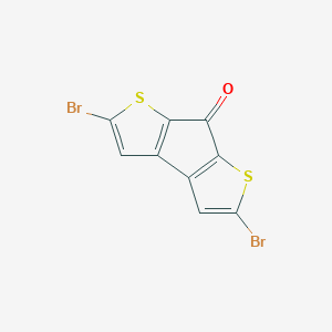 molecular formula C9H2Br2OS2 B8263230 4,10-dibromo-5,9-dithiatricyclo[6.3.0.02,6]undeca-1(8),2(6),3,10-tetraen-7-one 