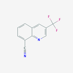 molecular formula C11H5F3N2 B8263247 3-(Trifluoromethyl)quinoline-8-carbonitrile 