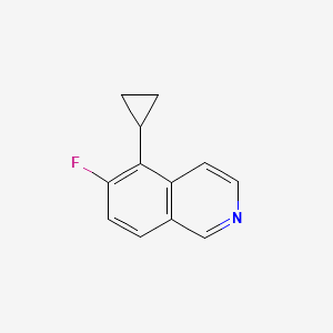 molecular formula C12H10FN B8263255 5-Cyclopropyl-6-fluoroisoquinoline 