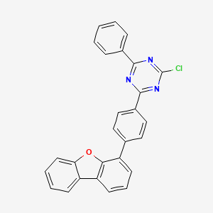 molecular formula C27H16ClN3O B8263272 2-Chloro-4-(4-(dibenzo[b,d]furan-4-yl)phenyl)-6-phenyl-1,3,5-triazine 
