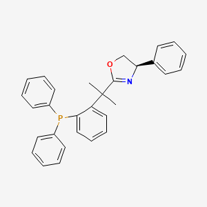 molecular formula C30H28NOP B8263306 (R)-2-(2-(2-(Diphenylphosphino)phenyl)propan-2-yl)-4-phenyl-4,5-dihydrooxazole 