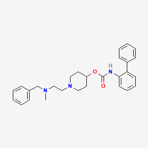 molecular formula C28H33N3O2 B8263355 1-(2-(Benzyl(methyl)amino)ethyl)piperidin-4-yl [1,1'-biphenyl]-2-ylcarbamate 